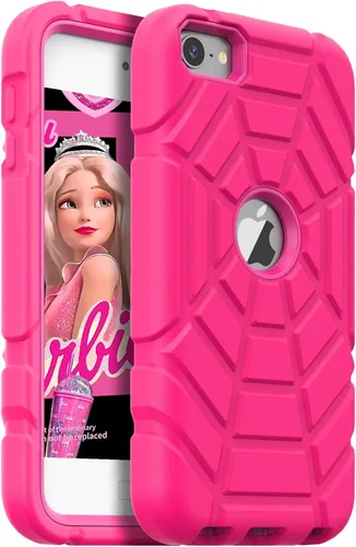 Vista 10 de Grifobes Funda para iPod Touch 7ª generación, iPod Touch 6ª/5ª generación, 3 en 1, resistente a prueba de golpes, funda protectora resistente