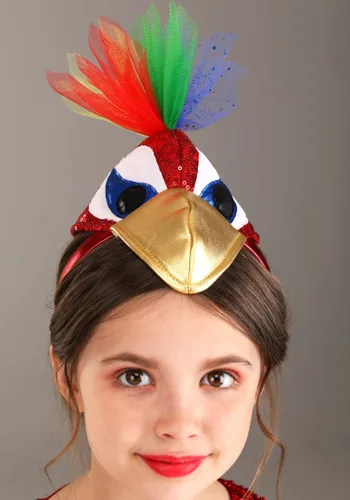 Vista 4 de Disfraz de Vestido de Loro Tropical para Niñas Multicolor