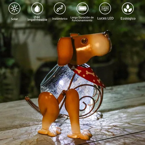 Vista 2 de MUMTOP Farol de perro con luces solares para decoración al aire libre