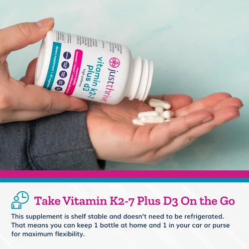 Vista 6 de Just Thrive Vitamina K2-7 Plus D3 - Suplemento para la salud inmunológica, cardíaca y ósea, 60 cápsulas vegetales