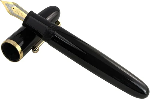 Vista 5 de Jinhao DADAO 9019 - Pluma estilográfica, color negro, clip dorado, punta fina con convertidor de tinta de alta capacidad, bolígrafo de caligrafía