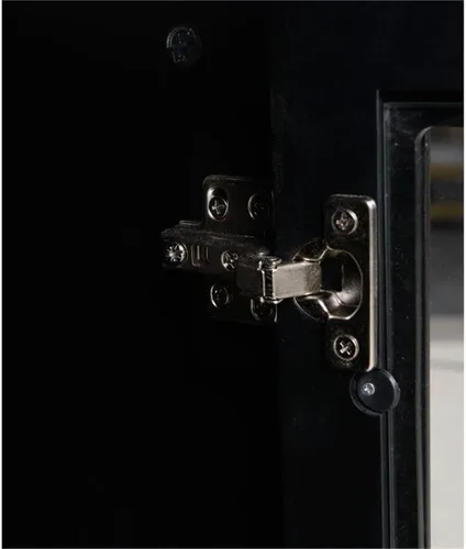 Vista 5 de American Furniture Classics 22601 Armario de puerta de cristal, pintado negro