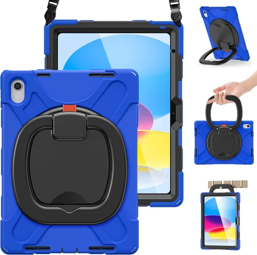 Vista 13 de BRAECN Funda para iPad (A16) de 11ª/10ª generación de 11 pulgadas/10.9 pulgadas 2025/2022, funda de silicona resistente con protector de pantalla