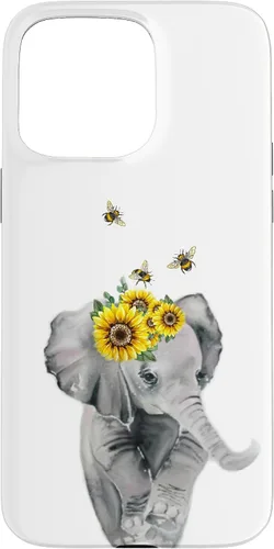 Vista 31 de Elephant Bumble bee - Sunflower Animal Lover Honey Bees Case for iPhone 17