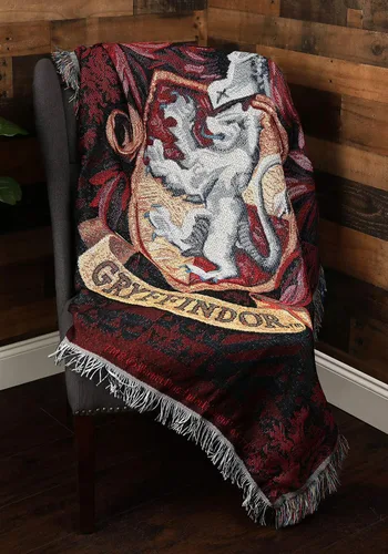 Vista 2 de Northwest Manta Tapiz Tejida de Harry Potter, Decoración del Hogar de Diseñador, Moderno, Regalo Único, 48" x 60", Escudo de Gryffindor Escudo
