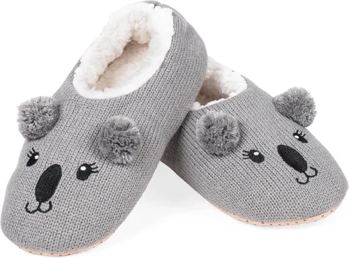 Vista 9 de Elanze Designs Pantuflas suaves antideslizantes con forro de felpa para interior para mujer Negro