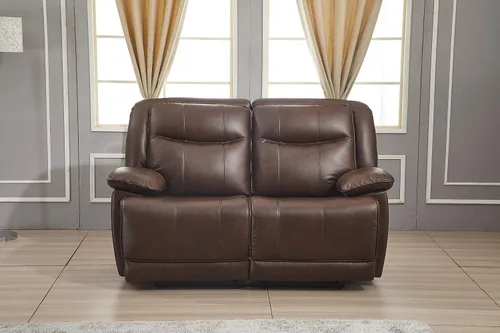 Vista 6 de Betsy Furniture Juego de sofá reclinable de cuero regenerado para sala de estar 8006 (marrón, silla planeadora)