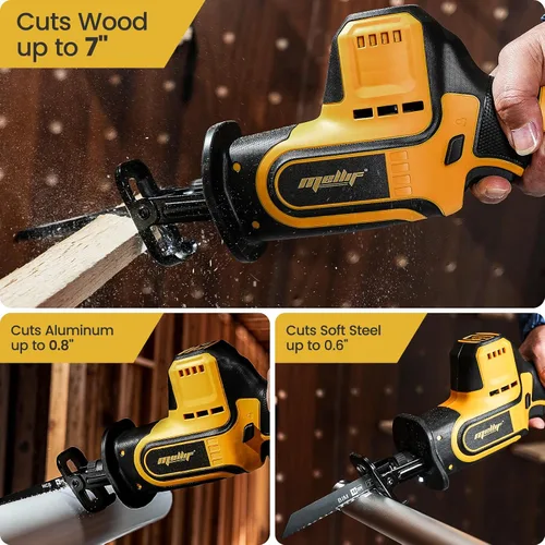 Vista 8 de Sierra recíproca sin escobillas compatible con batería Dewalt 20V MAX (solo herramienta), 3,000 SPM Sawzall inalámbrico con una sola mano, longitud