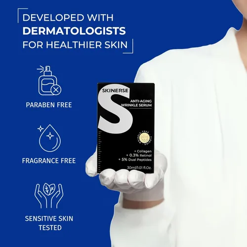 Vista 8 de Suero de retinol para cara, suero antienvejecimiento, colágeno retinoide con vitamina E rejuvenecimiento facial de líneas finas rápidas, iluminador