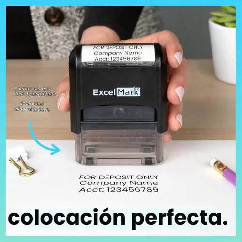 Vista 5 de ExcelMark Sello de depósito bancario, ideal para gestión de documentos bancarios eficientes con sellos de depósito, perfecto para entornos