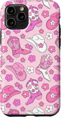 Vista 27 de iPhone 16 Pink Cowgirl Aesthetic Cowboy Boots Cowboy Hat Western Cute Case