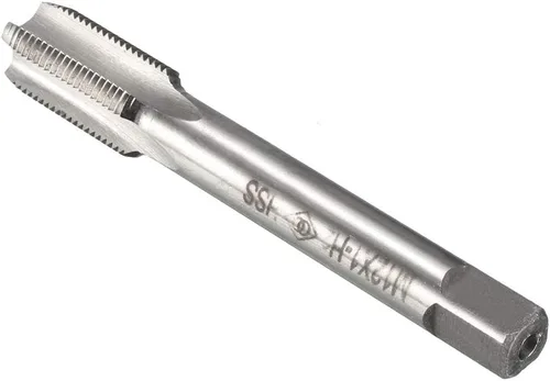 Vista 3 de uxcell Métrico Machinist Repair DIY Tool M12 x 0.039 in H2 de alta velocidad 4 flautas rectas roscado roscado