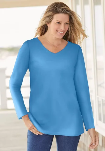 Vista 9 de Camiseta manga larga de talla grande para mujer Woman Within Negro