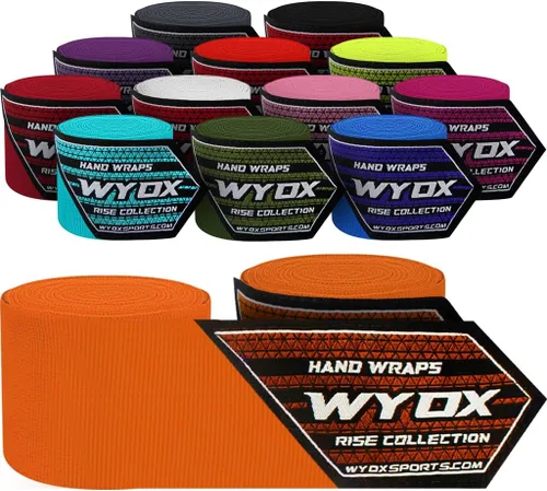 Vista 29 de WYOX Boxing Hand Wraps Inner Gloves, Elasticated Thumb Loop Bandages Mexican Style Under Mitts Wrist Wrap Protection Muay Thai MMA Kickboxing