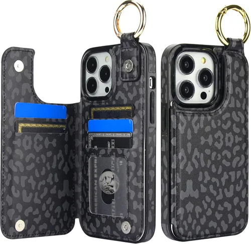 Vista 26 de HAOPINSH Funda tipo cartera con tarjetero para iPhone 14/13, diseño de Girasoles Bandera Americana