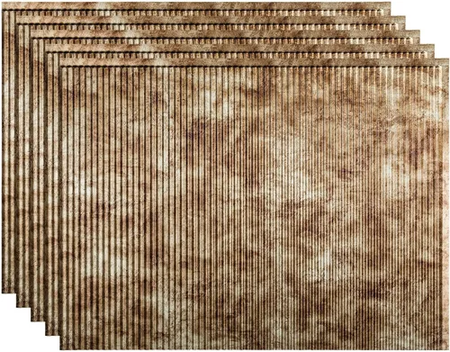 Vista 27 de FASÄDE Panel decorativo de mosaicos de vinilo en bermuda bronce (muestra de 6x6 pulgadas)