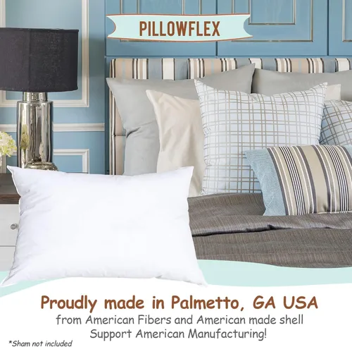 Vista 4 de Pillowflex Almohada para dormir y niños pequeños (18 x 24 pulgadas) - Almohadas de plumón sintético suave perfectas para niños pequeños, almohadas