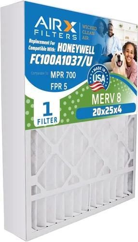 Vista 27 de AIRX FILTERS WICKED CLEAN AIR. Filtro de horno 20x25x4 MERV 8 compatible con filtro de aire Honeywell 20x25x4 F25 1 solo filtro