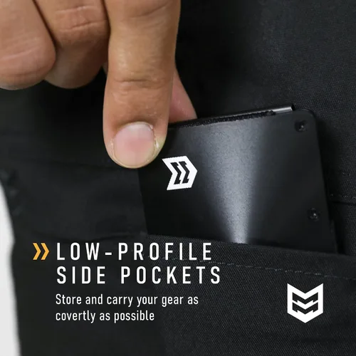 Vista 4 de Mission Made Pantalones cortos tácticos para hombre, repelentes al agua, ligeros, elásticos de primera calidad, pantalones cortos de trabajo