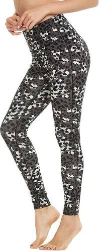 Vista 2 de QUEENIEKE Leggings de yoga de cintura alta con 2 bolsillos para mujeres y niñas, control de abdomen, levantamiento de glúteos, no se transparenta