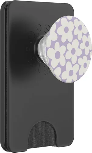 Vista 7 de PopSockets PopGrip para mujer, diseño de flores estéticas, diseño floral, retro, con margaritas