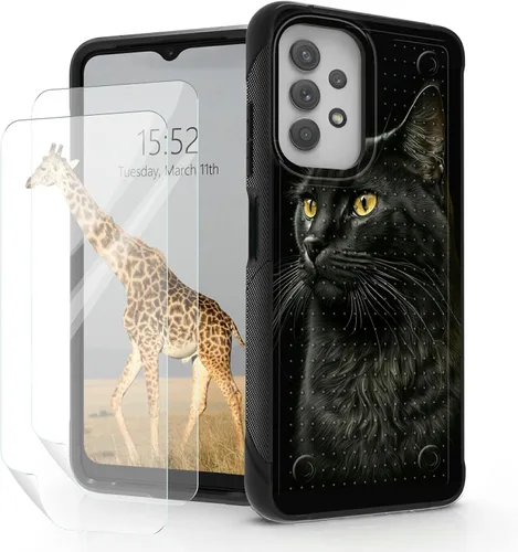 Vista 24 de Funda para Samsung Galaxy A23 Galaxy A13 4G/5G, Galaxy A04, Galaxy A04S, Galaxy A32 5G, con 2 protectores de pantalla, funda protectora híbrida