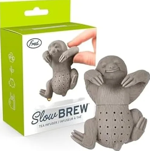 Vista 7 de Genuine Fred, BREW BUNNY, infusor de té reutilizable de silicona con forma de conejo, gris, divertido regalo para amantes del té, ingenioso gadget