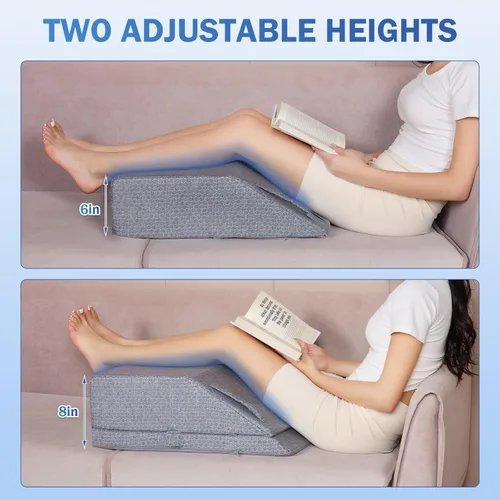 Vista 2 de Almohada ajustable para piernas con elevación de circulación sanguínea para recuperación después de la cirugía, hinchazón, ciática, espalda