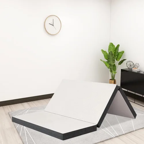 Vista 10 de Colchón plegable de espuma viscoelástica, colchón triple de 3 pulgadas con funda lavable, certificado CertiPUR-US, colchón portátil individual XL