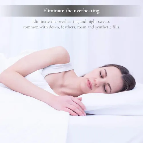 Vista 7 de Sleep & Beyond myDual Side Pillow: almohada de lana 100% natural, soporte para cuello y columna vertebral, ajustable y lavable, diseño cómodo
