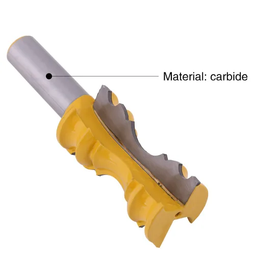 Vista 3 de Broca de fresadora de corona, broca de fresado de 1/2 pulgada, riel de silla para herramienta de carpintería