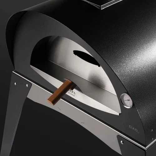 Vista 6 de ALFA Ciao M - Horno de pizza de leña para encimera de 27 pulgadas (FXCM-LGRI-T), gris plateado