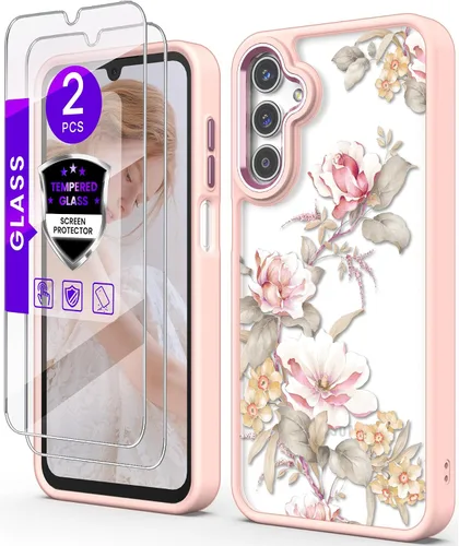 Vista 10 de Funda para Samsung A15 5G con protector de pantalla de vidrio templado, Galaxy A15 5G [protección de grado militar] TPU suave y policarbonato duro