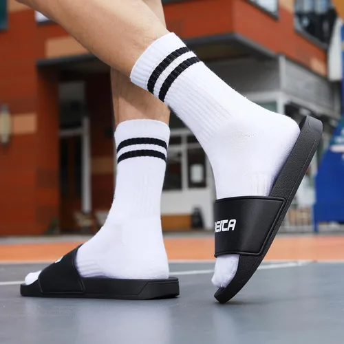 Vista 8 de Beita Pantuflas para hombre, antideslizantes, de secado rápido, pantuflas de casa, suela gruesa, sandalias de playa, zapatos de interior y exterior