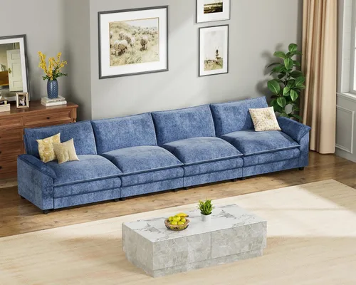 Vista 14 de Homall Sofá Seccional Modular de 80", Sofá Biplaza con Cojín de Doble Capa, Combinación DIY de Chenille Profundo Sofá Nube de 2 Asientos para Sala