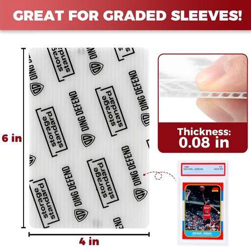 Vista 3 de Protectores de Tarjetas para Cartas Coleccionables, Suministros de Envío, Paquete de 110 Fundas de Tarjetas Graduadas de 4'' x 6'' para Insertos