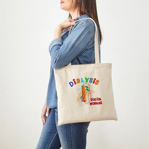 Vista 2 de CafePress Dialysisisabigpain - Bolsa de lona natural, bolsa de compras de tela, Caqui