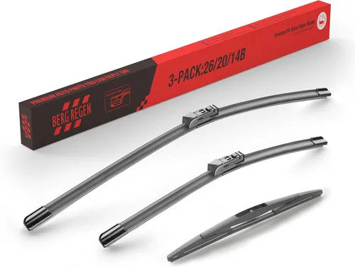 Vista 8 de BERG REGEN Escobillas limpiaparabrisas de 15"+15" con escobilla trasera de 13" - Juego de repuesto automotriz para Jeep Wrangler JK 2008 2009 2010