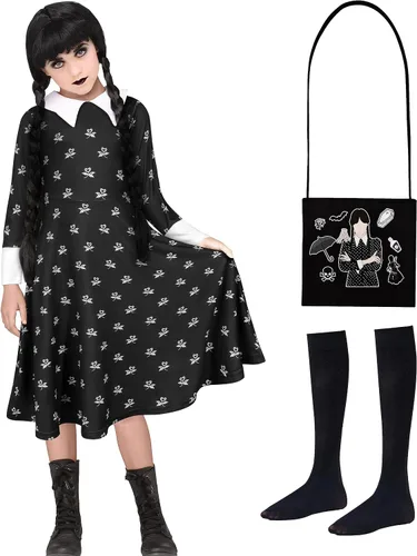 Vista 2 de Girls Dress Family Halloween Party Dress for 5-12 Years Kids