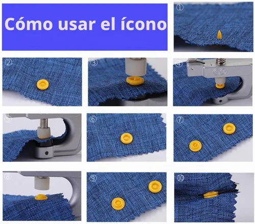 Vista 6 de FQTANJU Juego de alicates a presión, 1440 botones de plástico T5 con 10 clips de costura y 1 cinta métrica para coser, kit de cierres a presión