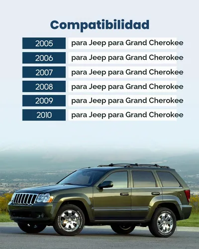 Vista 2 de ECCPP Manijas de puerta interior interior interior trasera lado del conductor para 2005-2011 para Jeep Grand para Cherokee Gray (2 unidades)