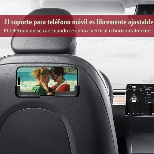 Vista 3 de Dickno 2 soportes multifuncionales para teléfono móvil, ancho ajustable, soporte de teléfono para tablero de automóvil, soporte para teléfono
