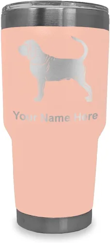 Vista 28 de LaserGram Vaso aislado al vacío de 20 onzas, perro sabueso, grabado personalizado incluido (negro)