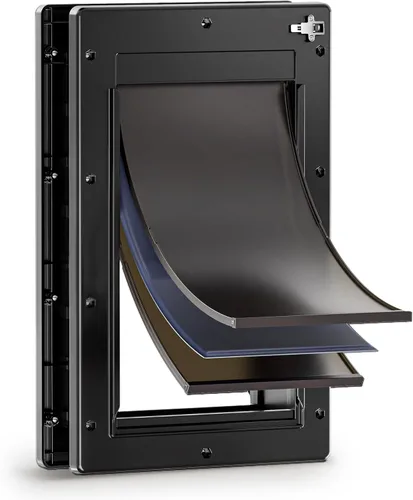 Vista 10 de Puerta extra grande de plástico para perros de 3 solapas
