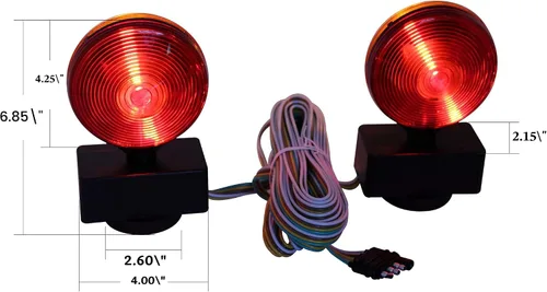 Vista 2 de MaxxHaul 80778 Kit de luces magnéticas de remolque (doble cara para RV, barco, remolque y más aprobado por DOT)
