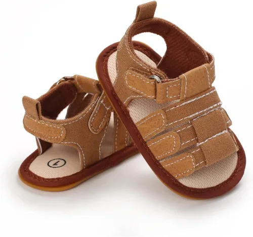 Vista 3 de Timatego Sandalias de verano para bebés, niños y niñas, suela suave, antideslizantes, para recién nacidos, primeros pasos, zapatos deportivos