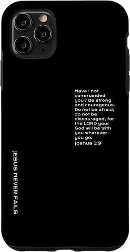 Vista 13 de iPhone 13 Pro Max Be Strong And Courageous, Joshua 1, funda cristiana del día del padre