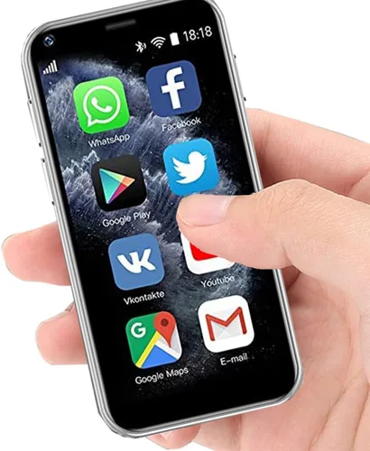 Vista 7 de Longben Mini Smartphone Desbloqueado Teléfono Celular 2.5 Pulgadas Android 3G Pequeño Móvil Quad Core 2G+16G Teléfono Pequeño Dual SIM (Verde)
