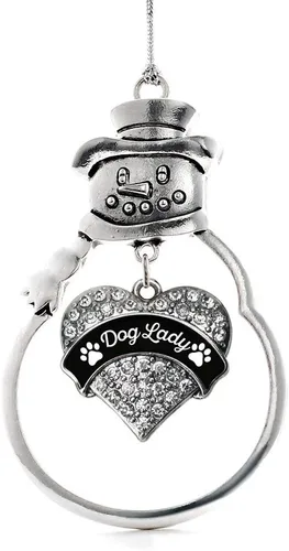 Vista 34 de Colgante de plata con diseño de Detroit con forma de corazón y muñeco de nieve con circonitas cúbicas