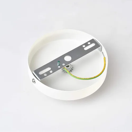 Vista 3 de BRIGHTTIA Toldo de techo blanco de 1 puerto con agarre de cable de nailon, kit de conversión de accesorio colgante enchufable a cable rígido - Placa
